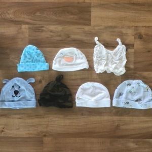 Pack of hats:Kickee Pants, Burt’s Bees, Carter’s